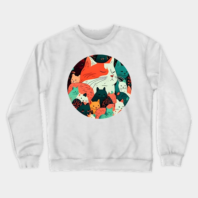 Cat Mom Cute Cat Lover Crewneck Sweatshirt by Johnathan Allen Wilson